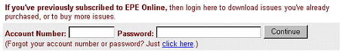 Accessing your EPE Online account